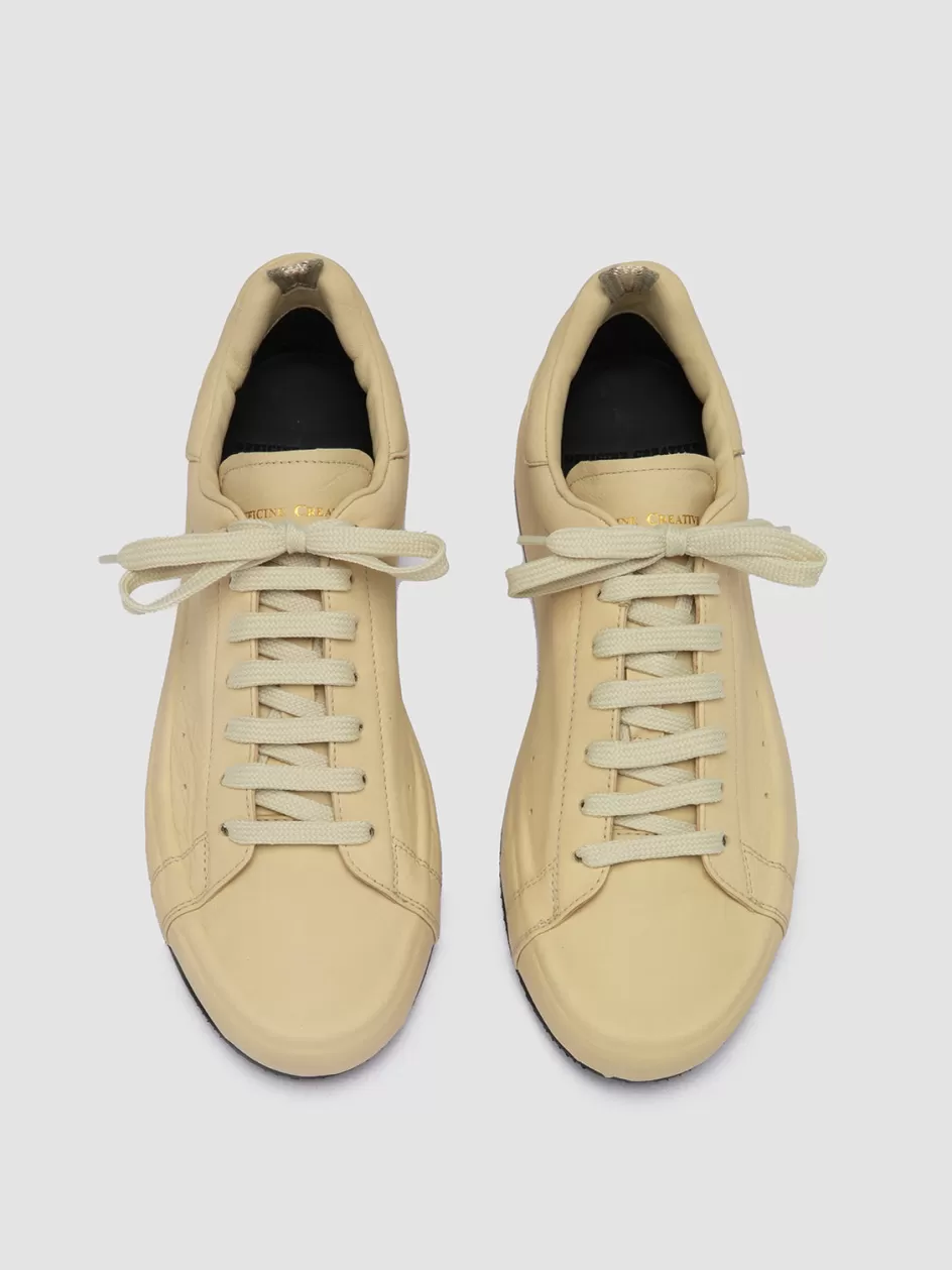 Officine Creative Sneakers>PRIMARY 101 - Ivory Leather Sneakers VANILLA