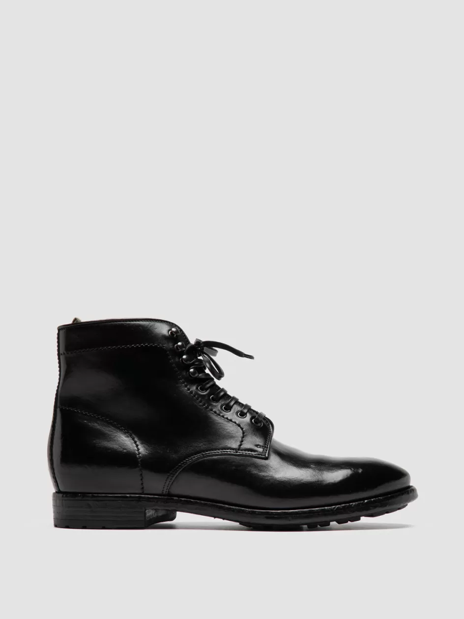 Officine Creative Ankle Boots>PRINCE 610 - Leather Ankle Boots BLACK
