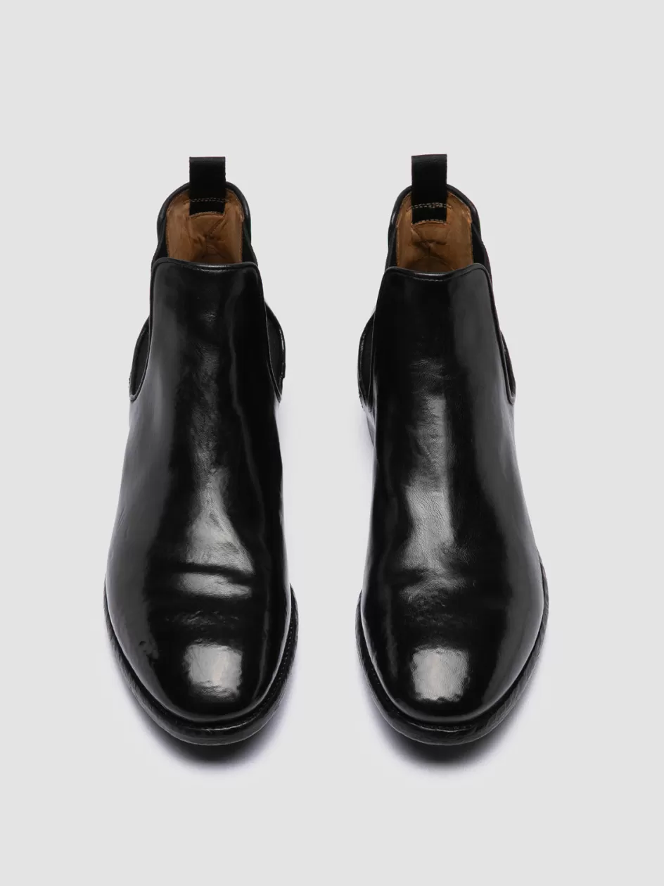 Officine Creative Ankle Boots>PRINCE 617 - Leather Chealsea Boots BLACK