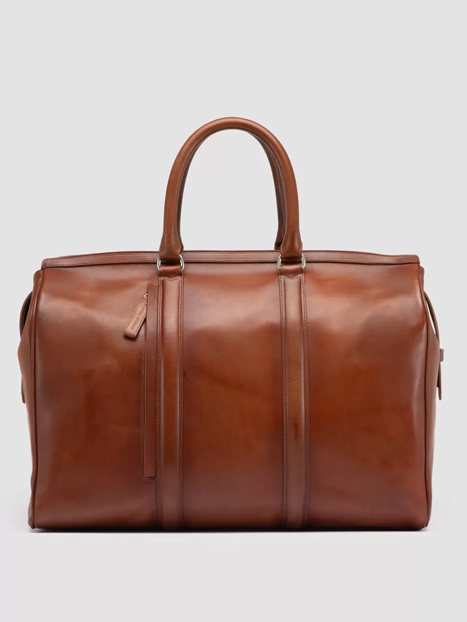 Officine Creative Bags>QUENTIN 009 - Brown Leather Bag CORTECCIA