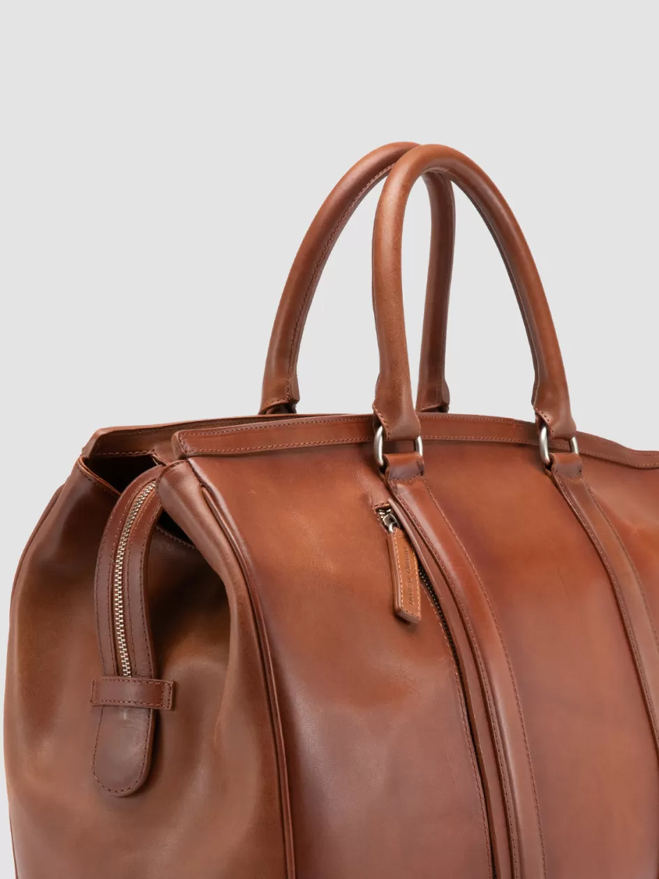 Officine Creative Bags>QUENTIN 009 - Brown Leather Bag CORTECCIA