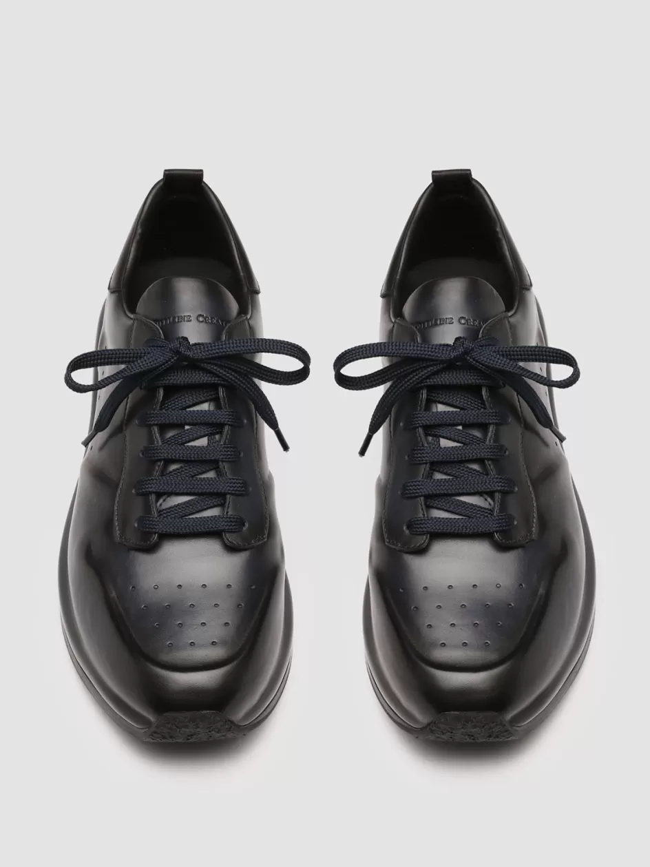 Officine Creative Sneakers>RACE LUX 003 - Blue Nappa Leather Sneakers BLUMARINE