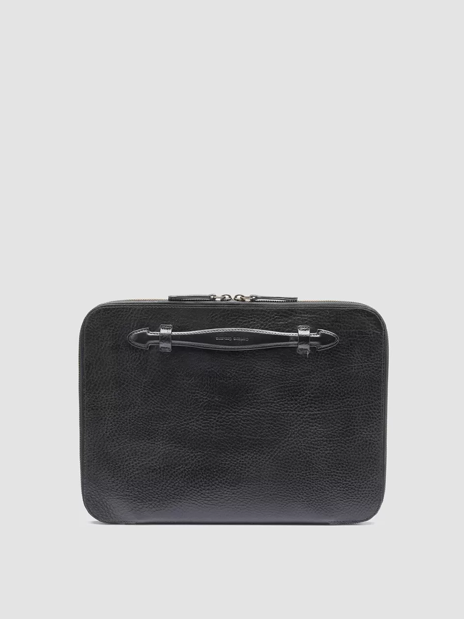Officine Creative Bags>RARE 031 - Leather Briefcase BLACK