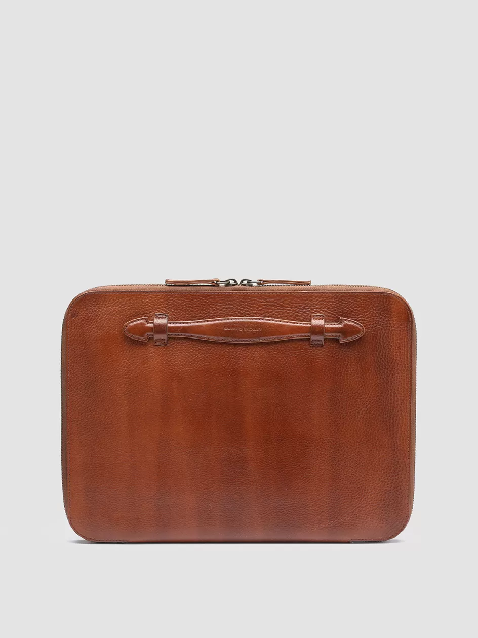 Officine Creative Bags>RARE 031 - Leather Briefcase BROWN