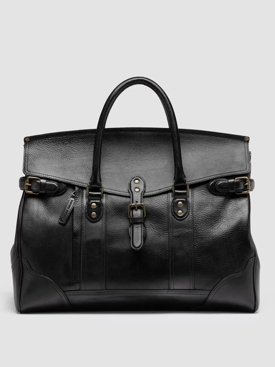 Officine Creative Bags>RARE 042 - Leather Weekender BLACK