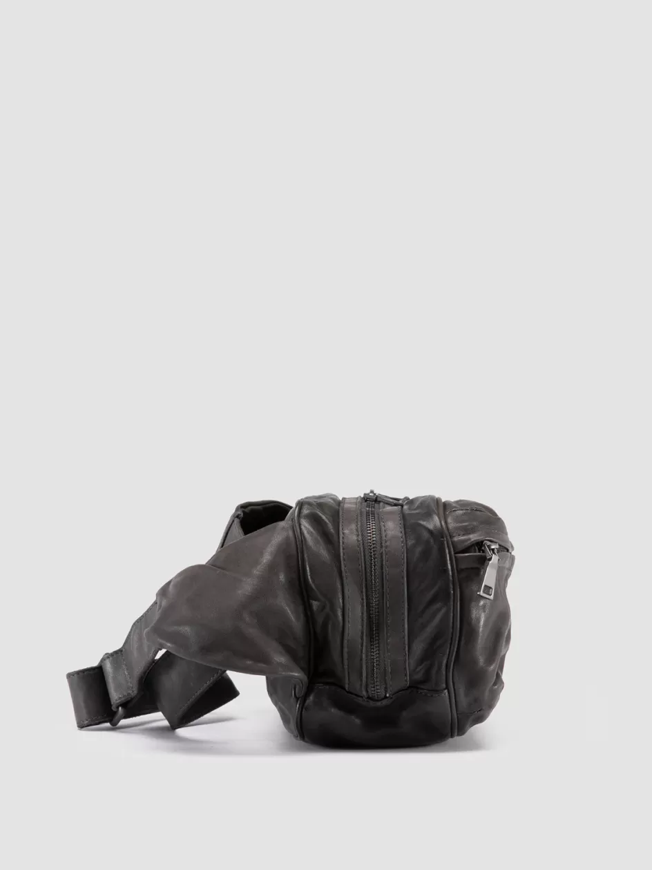 recruit_012__grey_leather_waistpack_99545.webp Officine Creative Bags | Backpacks>RECRUIT 012 - Leather Waistpack GREY