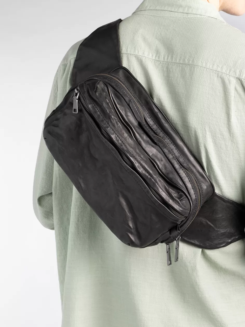 recruit_012__grey_leather_waistpack_99548.webp Officine Creative Bags | Backpacks>RECRUIT 012 - Leather Waistpack GREY