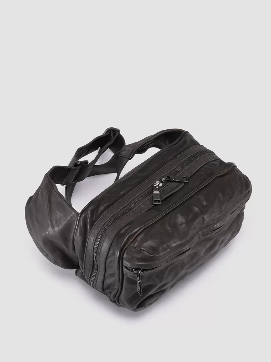 recruit_012__grey_leather_waistpack_99550.webp Officine Creative Bags | Backpacks>RECRUIT 012 - Leather Waistpack GREY