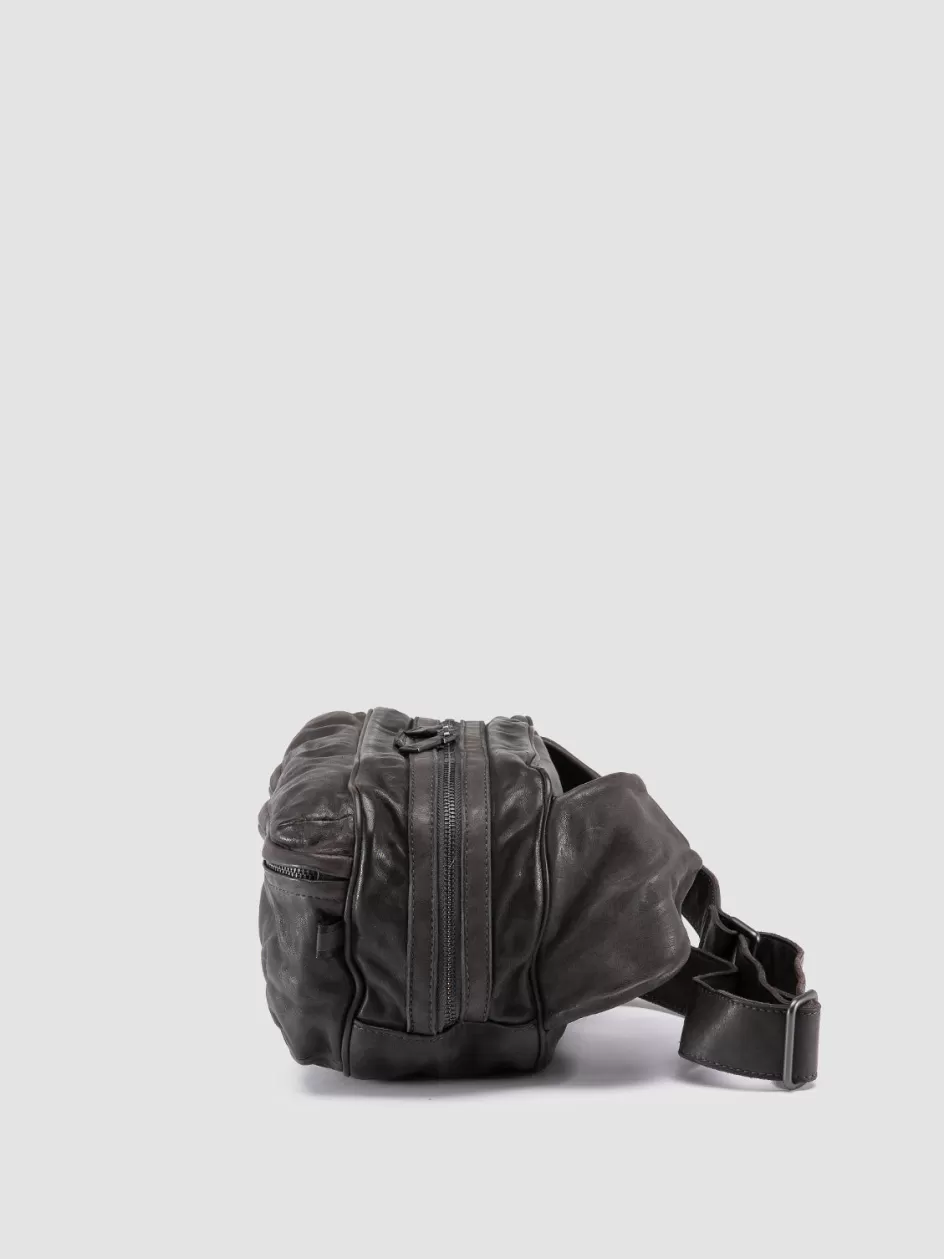 recruit_012__grey_leather_waistpack_99552.webp Officine Creative Bags | Backpacks>RECRUIT 012 - Leather Waistpack GREY