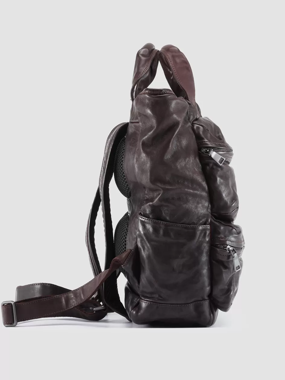 recruit_014__brown_leather_backpack_100154.webp Officine Creative Backpacks | Backpacks>RECRUIT 014 - Brown Leather Backpack DARK BROWN