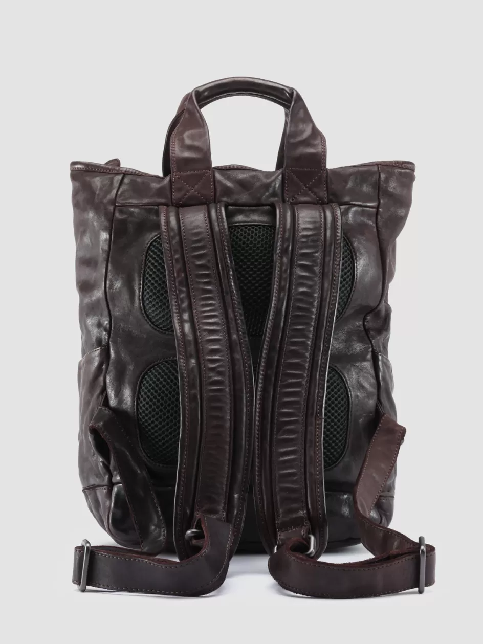 recruit_014__brown_leather_backpack_100156.webp Officine Creative Backpacks | Backpacks>RECRUIT 014 - Brown Leather Backpack DARK BROWN