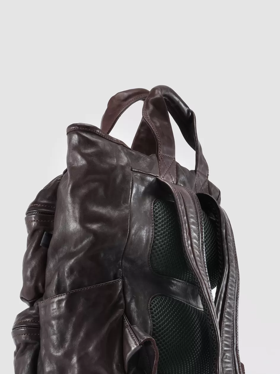 recruit_014__brown_leather_backpack_100161.webp Officine Creative Backpacks | Backpacks>RECRUIT 014 - Brown Leather Backpack DARK BROWN