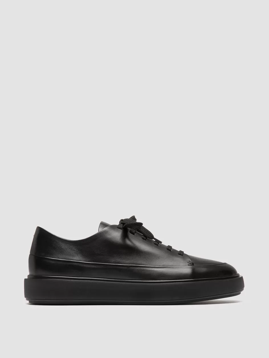 Officine Creative Sneakers>RELEASE 001 - Leather Low Top Sneakers BLACK