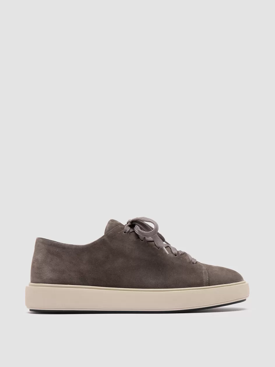 Officine Creative Sneakers>REMASTER 001 - Grey Suede Low Top Sneakers LAVAGNA