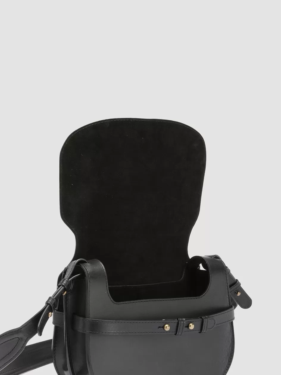 saddle_011__black_leather_crossbody_bag_104174.webp Officine Creative Icons | Bags>SADDLE 011 - Black Leather Crossbody Bag NERO