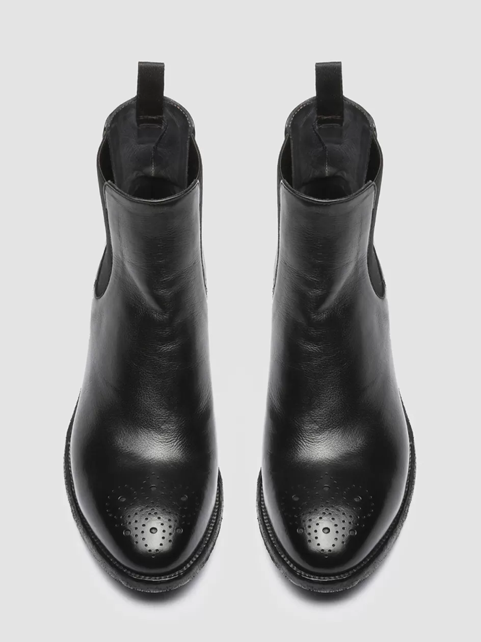 Officine Creative Boots & Booties>SELINE 002 - Leather Chelsea Boots BLACK