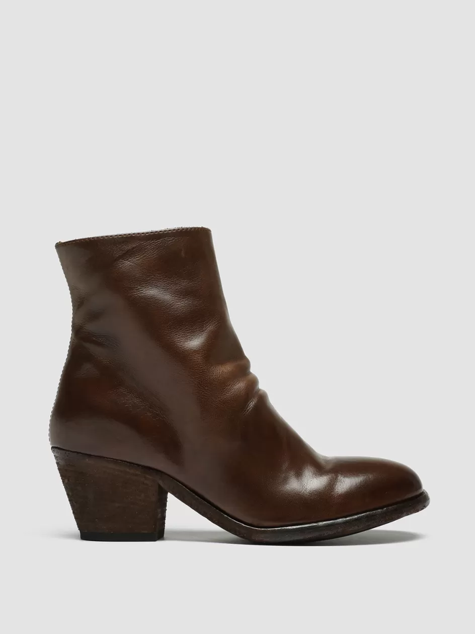 Officine Creative Boots & Booties>SHERRY 003 - Leather Ankle Boots BROWN