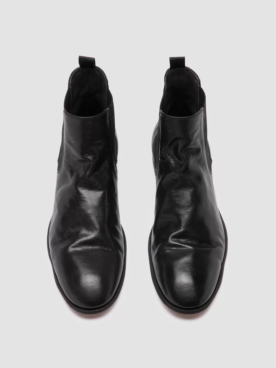 Officine Creative Ankle Boots>SOLITUDE 004 - Leather Chelsea Boots BLACK