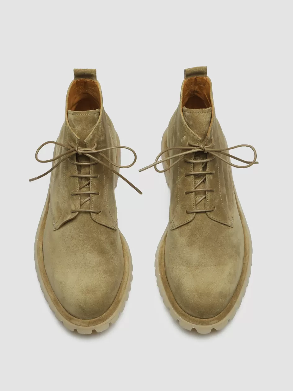 Officine Creative Suede Selection | Icons>SPECTACULAR 002 - Brown Suede Lace-Up Boots TAUPE