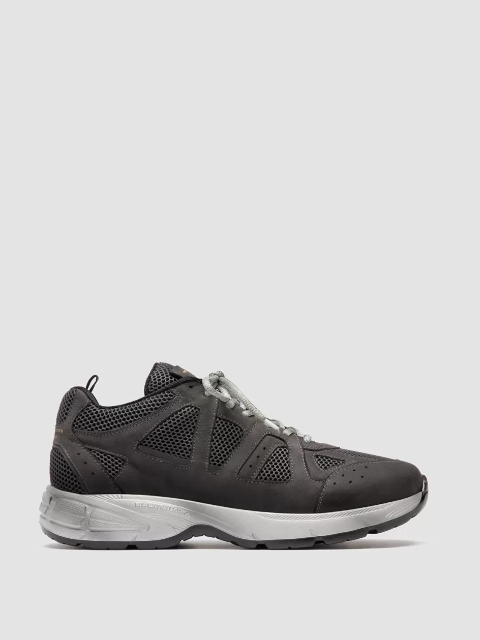 Officine Creative Sneakers>SUPURBIA 001 - Grey Leather And Suede Low Top Sneakers