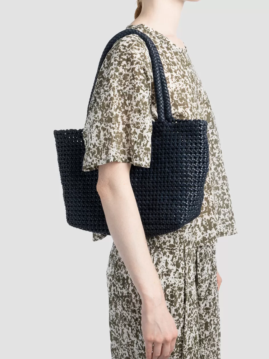 susan_009__blue_woven_leather_shoulder_bag_104739.webp Officine Creative Bags | Woven Leather Selection>SUSAN 009 - Woven Leather Shoulder Bag BLUE