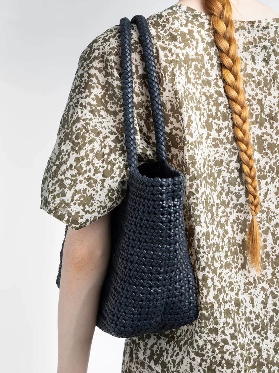 susan_009__blue_woven_leather_shoulder_bag_104740.webp Officine Creative Bags | Woven Leather Selection>SUSAN 009 - Woven Leather Shoulder Bag BLUE