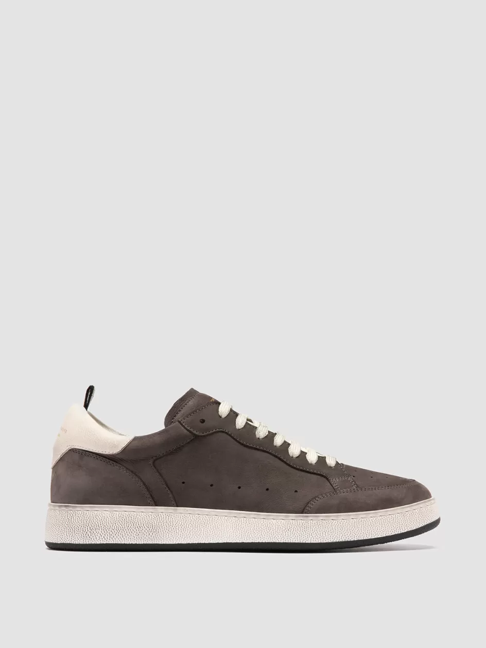 Officine Creative Sneakers>THE ANSWER 002 - Black Leather And Suede Low Top Sneakers BLACKBOARD/TOFU