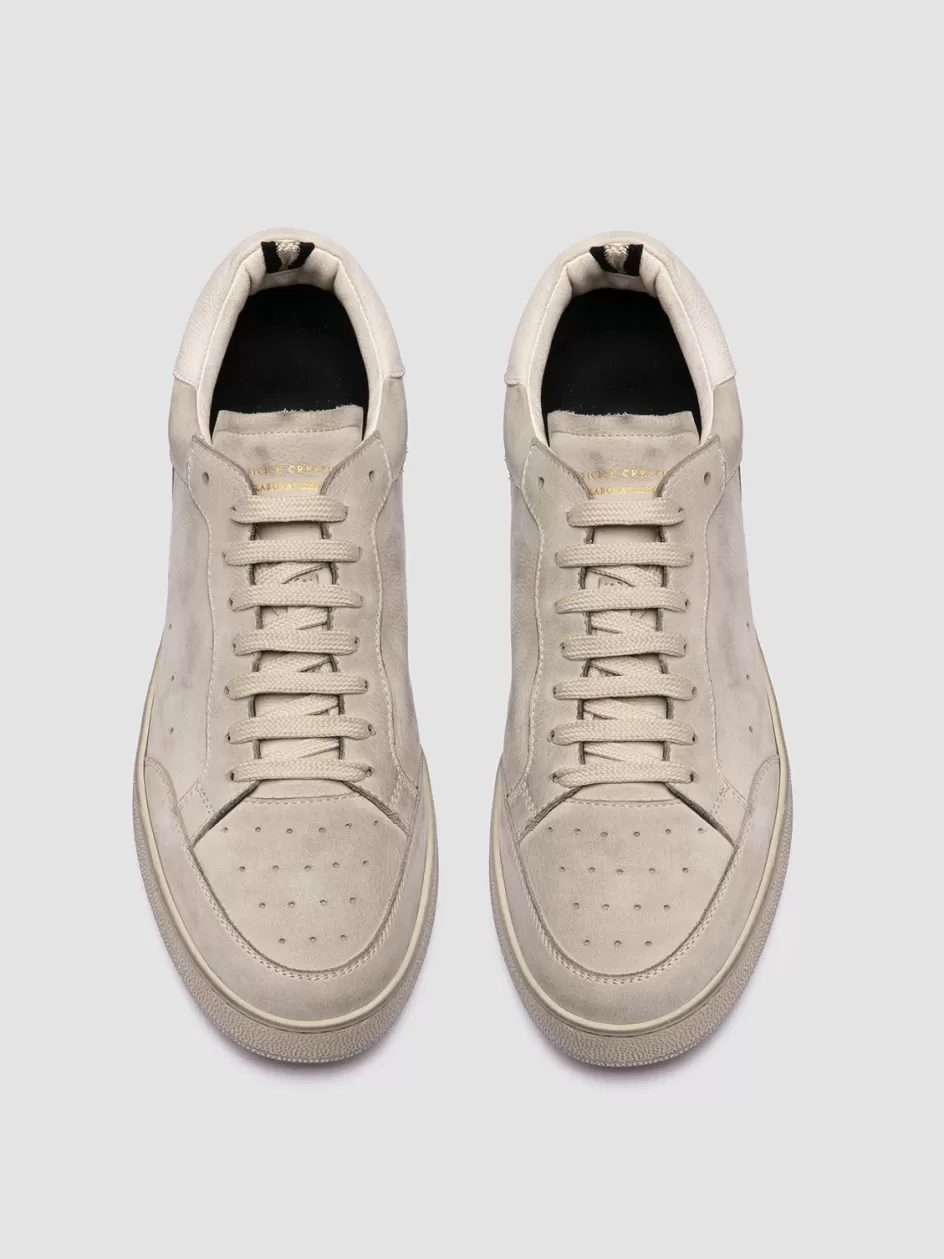 Officine Creative Sneakers>THE ANSWER 005 - Grey Leather And Suede Low Top Sneakers CALCARE