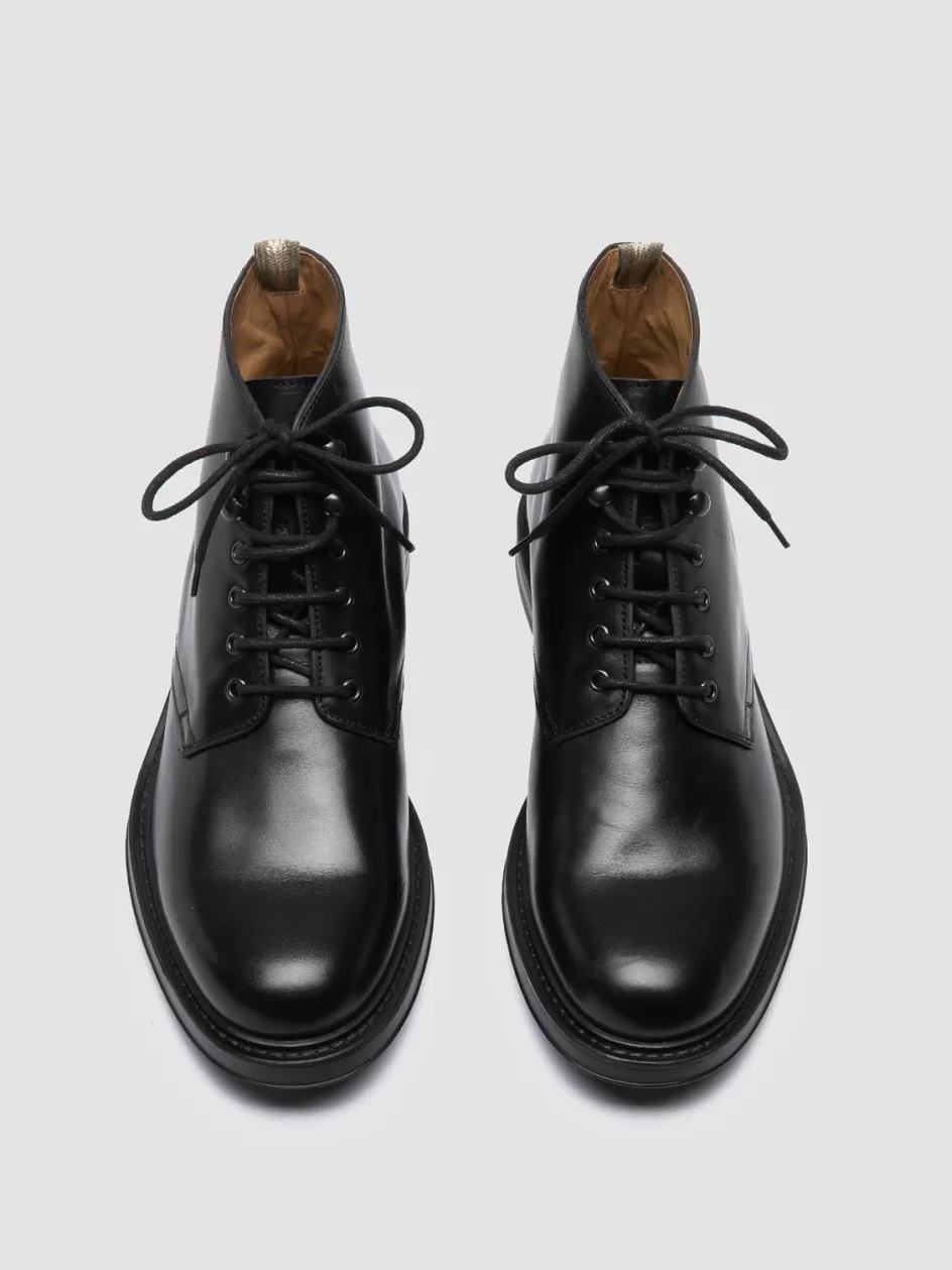 Officine Creative Ankle Boots>UNIFORM 018 - Leather Boots BLACK