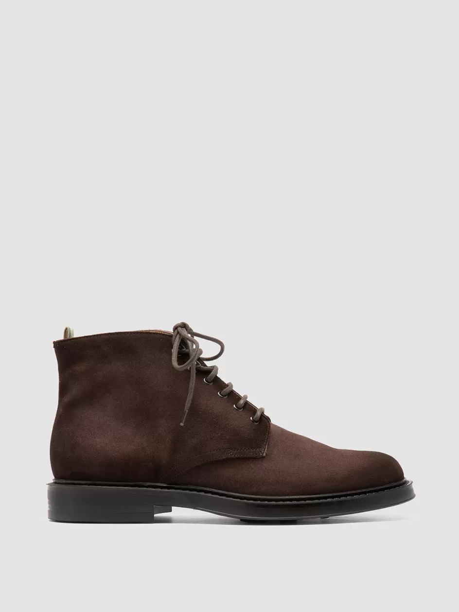 Officine Creative Ankle Boots>UNIFORM 018 - Dark Brown Leather Boots PEPE
