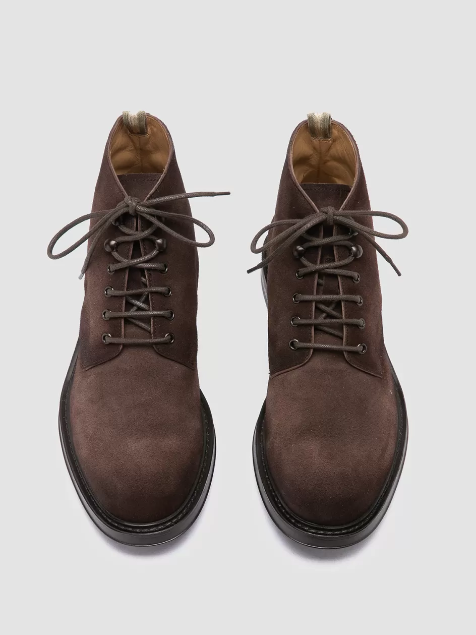 Officine Creative Ankle Boots>UNIFORM 018 - Dark Brown Leather Boots PEPE