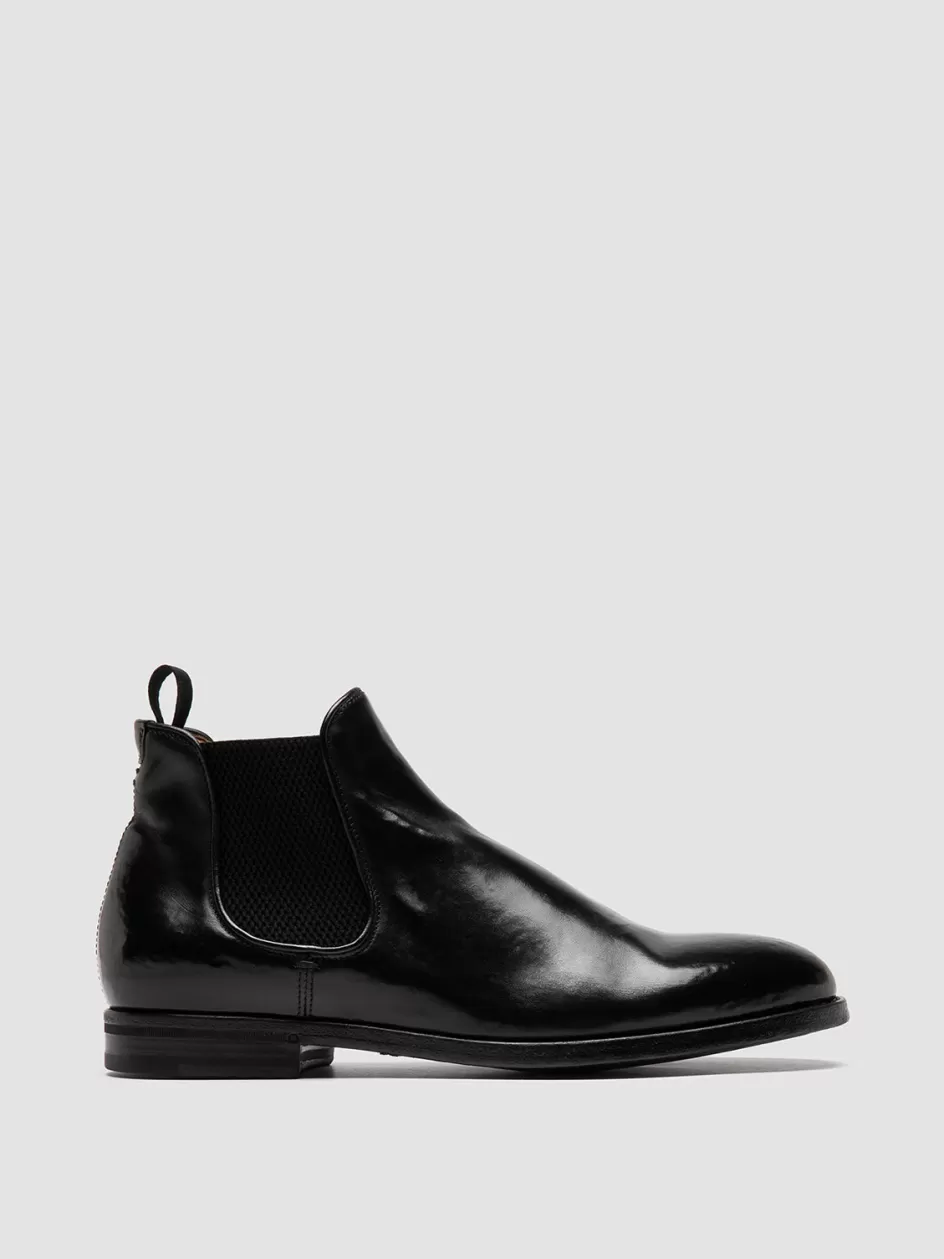 Officine Creative Ankle Boots>VANDERBILT CAOU 012 - Leather Boots BLACK