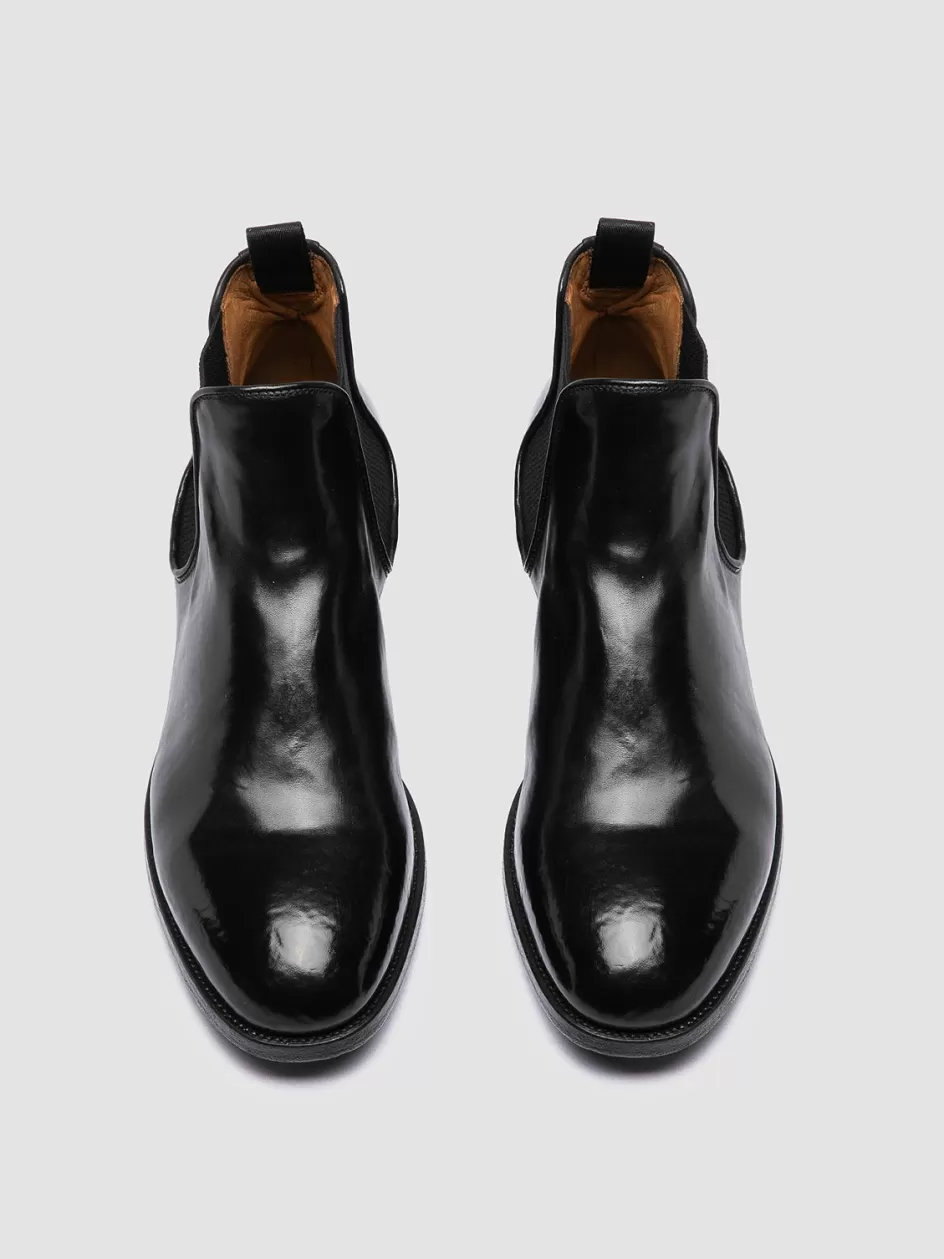 Officine Creative Ankle Boots>VANDERBILT CAOU 012 - Leather Boots BLACK