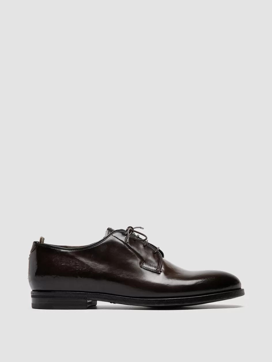 Officine Creative Derbies | Formal Shoes>VANDERBILT CAOU 013 - Leather Derby Shoes DARK BROWN